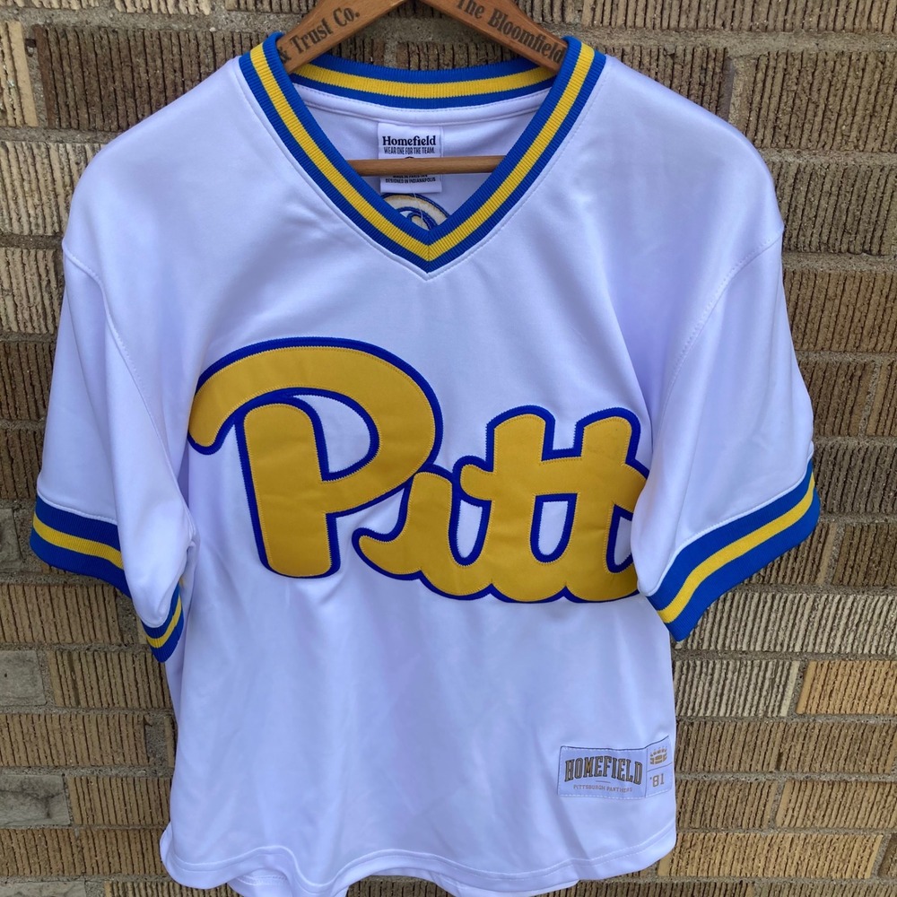 Homefield Pitt Panthers Jersey White Blue Yellow Retro 1981 Mens Small Jersey